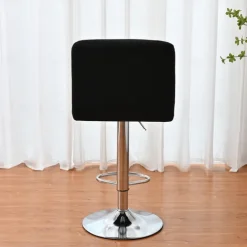 Stretch Bar Stool Cover Pub Counter Stool Chair Slipcover Square Swivel Barstool Chair Cover for Dining Room Cafe Seat Cover Protectors Non Slip with Elastic Bottom