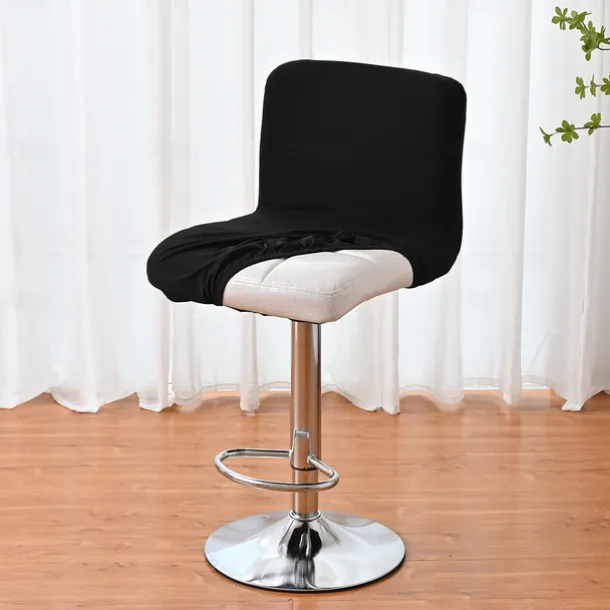 Stretch Bar Stool Cover Pub Counter Stool Chair Slipcover Square Swivel Barstool Chair Cover for Dining Room Cafe Seat Cover Protectors Non Slip with Elastic Bottom