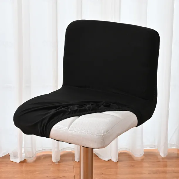 Stretch Bar Stool Cover Pub Counter Stool Chair Slipcover Square Swivel Barstool Chair Cover for Dining Room Cafe Seat Cover Protectors Non Slip with Elastic Bottom
