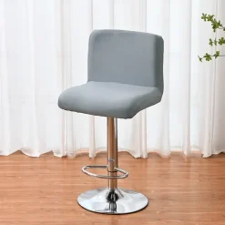 Stretch Bar Stool Cover Pub Counter Stool Chair Slipcover Square Swivel Barstool Chair Cover for Dining Room Cafe Seat Cover Protectors Non Slip with Elastic Bottom