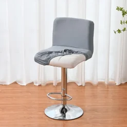 Stretch Bar Stool Cover Pub Counter Stool Chair Slipcover Square Swivel Barstool Chair Cover for Dining Room Cafe Seat Cover Protectors Non Slip with Elastic Bottom