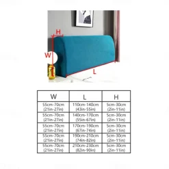 Stretch Bed Headboard Cover,Grey Green Elastic Jacquard Headboard Slipcover, Dustproof Bed Head Cover for Bedroom