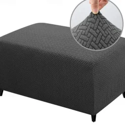 Stretch Ottoman Cover Square Ottoman Slipcovers Rectangular Foldable Storage Stool Cover Bench Cover Furniture Protector Soft Slipcover with Elastic Bottom