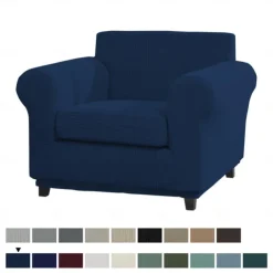 Stretch Single Sofa Cover For Dogs Pet, Armchair Slipcover 1 Seater Couch Furniture Protector with Elastic Bottom Washable Couch Furniture Protector