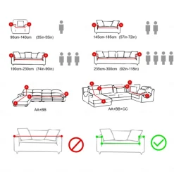 Stretch Sofa Cover Slipcover Jacquard Elastic Sectional Couch Armchair Loveseat 4 or 4 or 3 Seater Burgundy Red L Shape White Grey Black Plain Solid Color Soft Durable Washable(1 Free Cushion Cover)