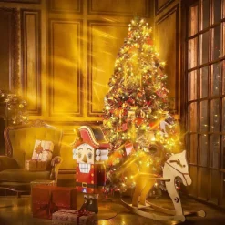 String Lights LED Christmas Tree with Ring 400LED Christmas Tree Lights with 16 Strands 2m Christmas Tree String Lights Christmas Lights String Lights for 150cm-240cm Tree