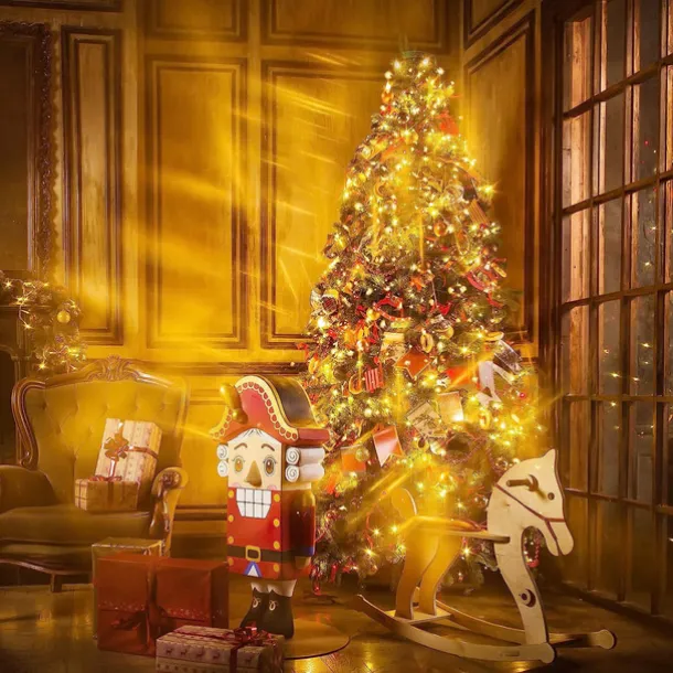 String Lights LED Christmas Tree with Ring 400LED Christmas Tree Lights with 16 Strands 2m Christmas Tree String Lights Christmas Lights String Lights for 150cm-240cm Tree