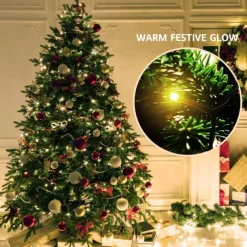 String Lights LED Christmas Tree with Ring 400LED Christmas Tree Lights with 16 Strands 2m Christmas Tree String Lights Christmas Lights String Lights for 150cm-240cm Tree