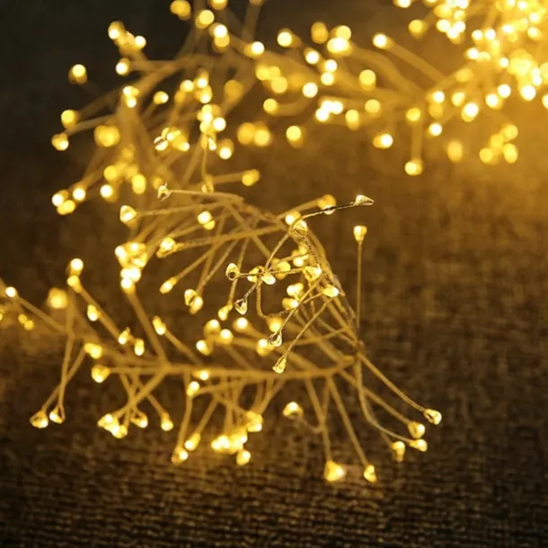 String Lights 3M 6M USB Remote Control Copper Wire LED Firecracker String Lights 100LEDs 200LEDs Firecracker Fairy Light For Christmas Wedding Holiday Party Home Decoration
