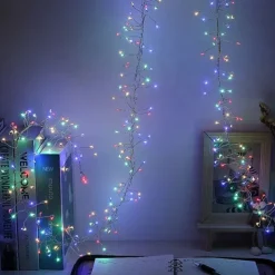 String Lights 3M 6M USB Remote Control Copper Wire LED Firecracker String Lights 100LEDs 200LEDs Firecracker Fairy Light For Christmas Wedding Holiday Party Home Decoration