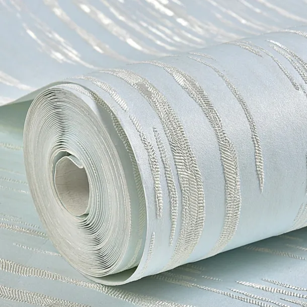 Stripe Wallpaper Wall Covering Sticker Film Peel and Stick Self Adhesive Embossed Non-woven Fabric Home Décor 300x53cm/118.11x20.87inch