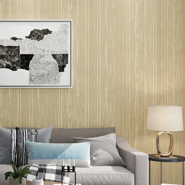 Stripe Wallpaper Wall Covering Sticker Film Peel and Stick Self Adhesive Embossed Non-woven Fabric Home Décor 300x53cm/118.11x20.87inch