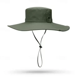 Sun Hat Bucket Hat Boonie hat Waterproof UV Protection Summer Spring Drawstring Wide Brim Unisex Fishing Activity