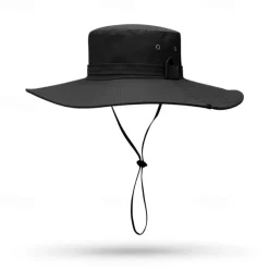 Sun Hat Bucket Hat Boonie hat Waterproof UV Protection Summer Spring Drawstring Wide Brim Unisex Fishing Activity