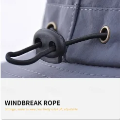 Sun Hat Bucket Hat Boonie hat Waterproof UV Protection Summer Spring Drawstring Wide Brim Men's Fishing Activity