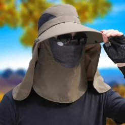 Sun Hat Bucket Hat Boonie hat Sun Hat with Neck Flap Waterproof UV Protection Summer Spring Drawstring Wide Brim Unisex Fishing Activity