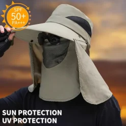 Sun Hat Bucket Hat Boonie hat Sun Hat with Neck Flap Waterproof UV Protection Summer Spring Drawstring Wide Brim Unisex Fishing Activity