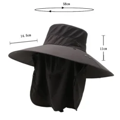 Sun Hat Bucket Hat Fishing Hat Hat UV Sun Protection Sunscreen Quick Dry Summer Spring Wide Brim with Face Cover & Neck Flap Men's Women's Fishing Activity