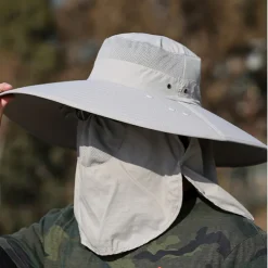 Sun Hat Bucket Hat Fishing Hat Hat UV Sun Protection Sunscreen Quick Dry Summer Spring Wide Brim with Face Cover & Neck Flap Men's Women's Fishing Activity