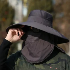 Sun Hat Bucket Hat Fishing Hat Hat UV Sun Protection Sunscreen Quick Dry Summer Spring Wide Brim with Face Cover & Neck Flap Men's Women's Fishing Activity