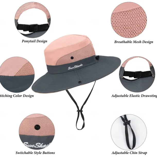 Sun Hat Bucket Hat Fishing Hat Hat Waterproof Portable UV Sun Protection Summer Men's Women's Fishing Activity