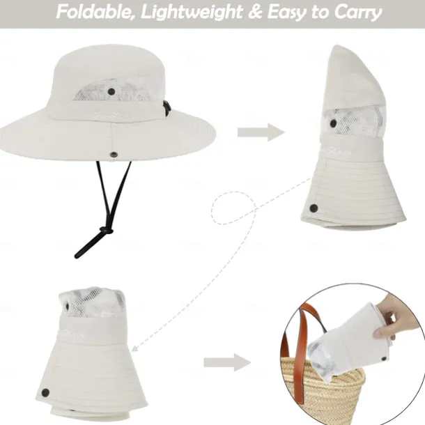 Sun Hat Bucket Hat Fishing Hat Hat Waterproof Portable UV Sun Protection Summer Men's Women's Fishing Activity