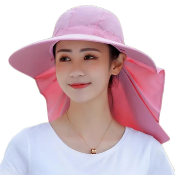 Sun Hat Fishing Hat Hiking Hat Hat Portable UV Sun Protection UPF50+ Summer Wide Brim with Neck Flap Women's Fishing Activity