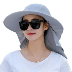 Sun Hat Fishing Hat Hiking Hat Hat Portable UV Sun Protection UPF50+ Summer Wide Brim with Neck Flap Women's Fishing Activity