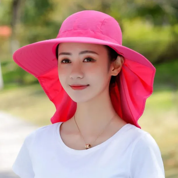 Sun Hat Fishing Hat Hiking Hat Hat Portable UV Sun Protection UPF50+ Summer Wide Brim with Neck Flap Women's Fishing Activity