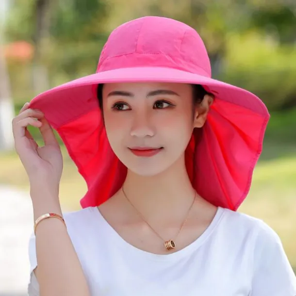 Sun Hat Fishing Hat Hiking Hat Hat Portable UV Sun Protection UPF50+ Summer Wide Brim with Neck Flap Women's Fishing Activity
