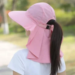 Sun Hat Fishing Hat Hiking Hat Hat Portable UV Sun Protection UPF50+ Summer Wide Brim with Neck Flap Women's Fishing Activity