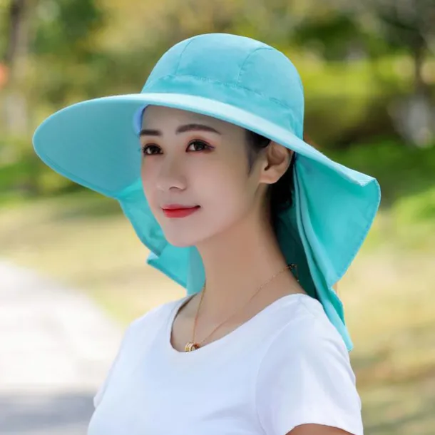 Sun Hat Fishing Hat Hiking Hat Hat Portable UV Sun Protection UPF50+ Summer Wide Brim with Neck Flap Women's Fishing Activity