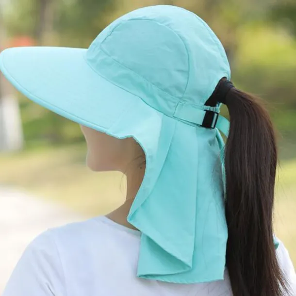 Sun Hat Fishing Hat Hiking Hat Hat Portable UV Sun Protection UPF50+ Summer Wide Brim with Neck Flap Women's Fishing Activity