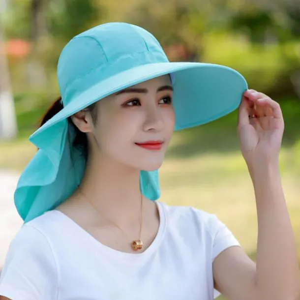 Sun Hat Fishing Hat Hiking Hat Hat Portable UV Sun Protection UPF50+ Summer Wide Brim with Neck Flap Women's Fishing Activity