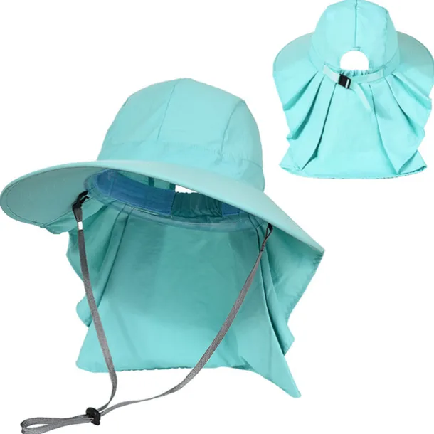 Sun Hat Fishing Hat Hiking Hat Hat Portable UV Sun Protection UPF50+ Summer Wide Brim with Neck Flap Women's Fishing Activity