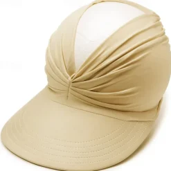 Sun Hats for Women UV Protection Sun Visor Wide Brim Summer Hats with Ponytail
