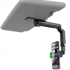 Sun Visor Cell Phone Holder 360° Rotatable Multifunctional Sunvisor Hanging Clip Bracket Cell Phone Mount For 7 Inch Telephone