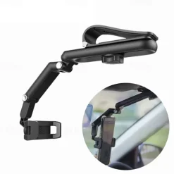 Sun Visor Cell Phone Holder 360° Rotatable Multifunctional Sunvisor Hanging Clip Bracket Cell Phone Mount For 7 Inch Telephone