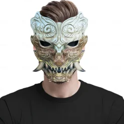 Sun Wukong Halloween Mask Black Myth: Wukong Carnival Mask Scary Costume Adults' Unisex Halloween Carnival Easy Halloween Costumes Dress Up