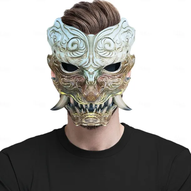 Sun Wukong Halloween Mask Black Myth: Wukong Carnival Mask Scary Costume Adults' Unisex Halloween Carnival Easy Halloween Costumes Dress Up