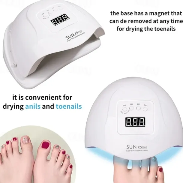 SUN X5 Plus/Max Super Power UV LED Nail Light Dry Finger Glue Nail Polish Curing Light Portable Dryer Nail Beauty Salon Home
