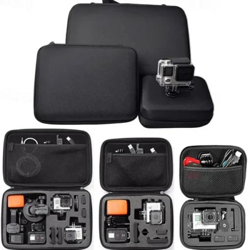 Super Anti-shock Portable Medium Storage Bag for GoPro and Other Sports Action Camera - Black