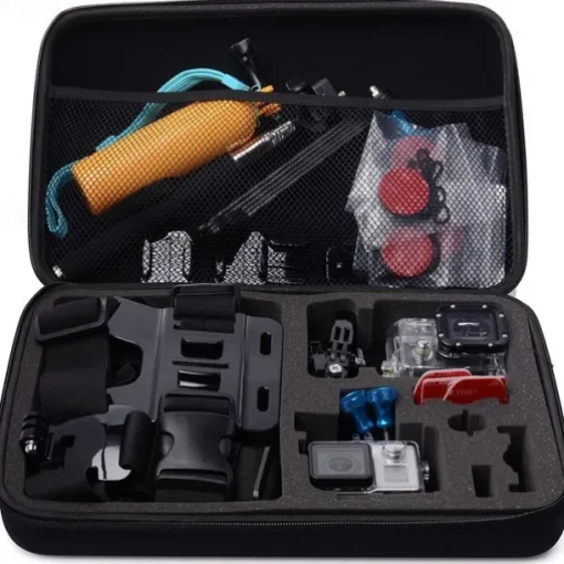 Super Anti-shock Portable Medium Storage Bag for GoPro and Other Sports Action Camera - Black
