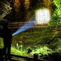 Super Bright ABS Strong Light Focusing Led Flashlight Outdoor Portable Home Built-in Battery Rechargeable Multi-function Torch