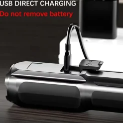 Super Bright ABS Strong Light Focusing Led Flashlight Outdoor Portable Home Built-in Battery Rechargeable Multi-function Torch