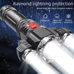 Super Bright LED Flashlight USB Rechargeable Tactical Flashlight Hunting Torch Outdoor Emergency Camping Searchlight