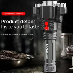 Super Bright LED Flashlight USB Rechargeable Tactical Flashlight Hunting Torch Outdoor Emergency Camping Searchlight