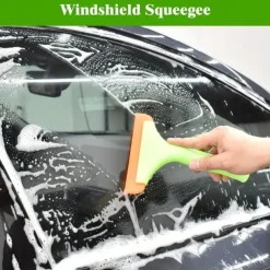 Super Flexible Silicone Squeegee Auto Water Blade Water Wiper Shower Squeegee Long Handle for Car Windshield Window