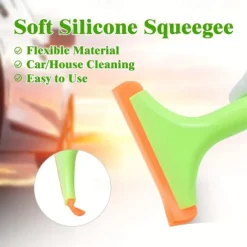 Super Flexible Silicone Squeegee Auto Water Blade Water Wiper Shower Squeegee Long Handle for Car Windshield Window