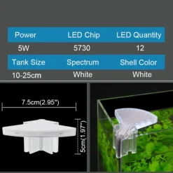 Super Slim LED Aquarium Light Lighting plants Grow Light Aquatic Plant Lighting Waterproof Clip-on Lamp For Fish Tank